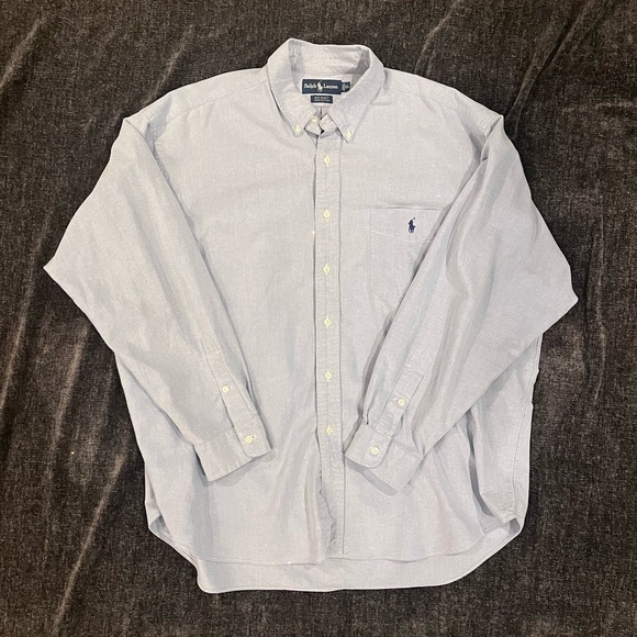 Polo Ralph Lauren Blue Chambray Oxford  Button Down Shirt XXL - Picture 1 of 6